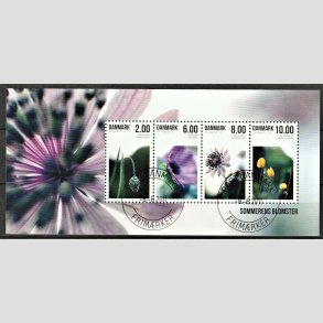 FRIM�RKER DANMARK | 2011 - AFA 1667A - Sommerens blomster - Miniark 26,00 Kr. flerfarvet - Pragt Stemplet