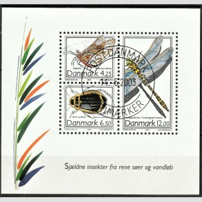 FRIM�RKER DANMARK | 2003 - AFA 1355 - Insekter - Kr. 22,75 Miniark - Pragt Stemplet