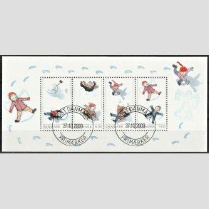 FRIM�RKER DANMARK | 2009 - AFA 1599 - Leg i sneen - Miniark 5,50-9,00 Kr. flerfarvet - Pragt Stemplet