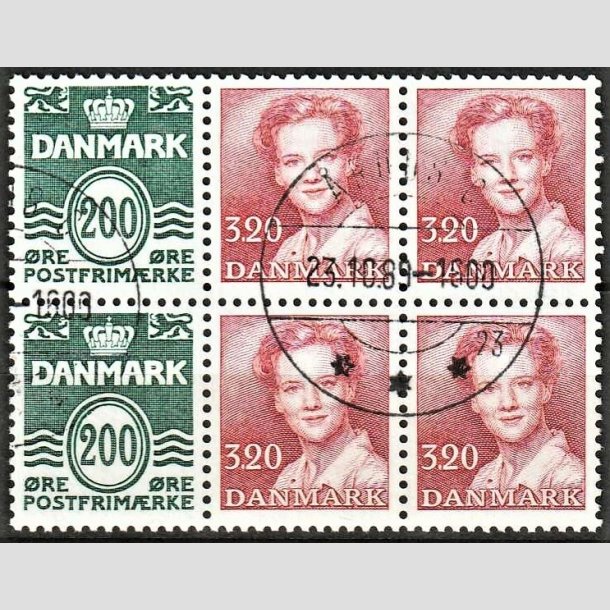 FRIMRKER DANMARK | 1989 - AFA HS 13 - Hftesammentryk - Dobbeltstribe - Pragt Stemplet