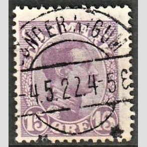 FRIMRKER DANMARK | 1913 - AFA 70 - Chr. X 15 re violet - Lux Stemplet 
