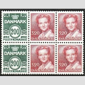 FRIM�RKER DANMARK | 1989 - AFA HS 13 - H�ftesammentryk - Dobbeltstribe - Postfrisk