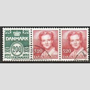 FRIM�RKER DANMARK | 1989 - AFA HS 13 - H�ftesammentryk - Enkeltstribe - Stemplet