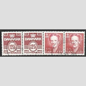 FRIM�RKER DANMARK | 1992 - AFA HS 17 - H�ftesammentryk - Enkeltstribe - Stemplet