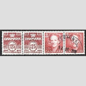 FRIM�RKER DANMARK | 1992 - AFA HS 17 - H�ftesammentryk - Enkeltstribe - Stemplet