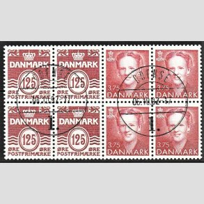 FRIM�RKER DANMARK | 1992 - AFA HS 17 - H�ftesammentryk - Dobbeltstribe - Pragt Stemplet