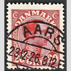 FRIMRKER DANMARK | 1925-26 - AFA 147 - Chr. X 20 re rd - Lux Stemplet Aars
