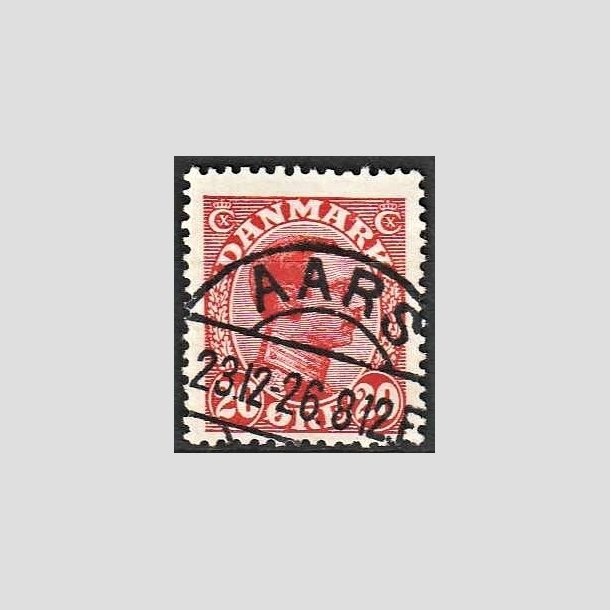 FRIMRKER DANMARK | 1925-26 - AFA 147 - Chr. X 20 re rd - Lux Stemplet Aars