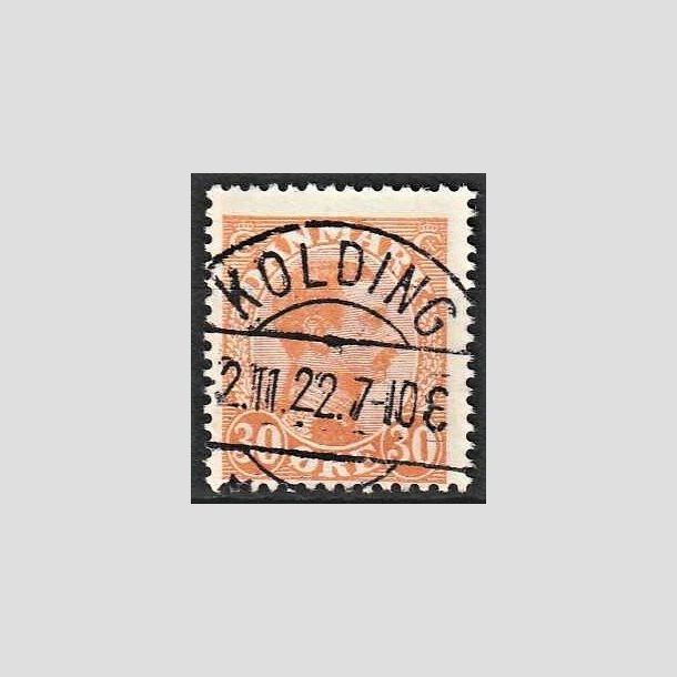 FRIMRKER DANMARK | 1921-22 - AFA 127 - Chr. X 30 re orange - Lux Stemplet Kolding