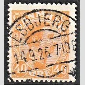 FRIMRKER DANMARK | 1925-26 - AFA 150 - Chr. X 40 re orange - Lux Stemplet Esbjerg