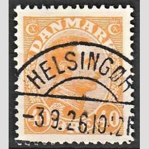 FRIMRKER DANMARK | 1925-26 - AFA 150 - Chr. X 40 re orange - Lux Stemplet Helsingr