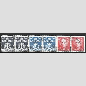 FRIM�RKER DANMARK | 1996 - AFA HS 18 - H�ftesammentryk - Enkeltstribe - P�nt Stemplet