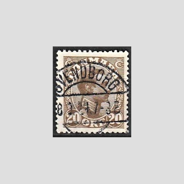 FRIMRKER DANMARK | 1921-22 - AFA 125 - Chr. X 20 re brun - Lux Stemplet