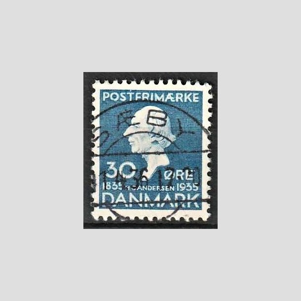 FRIMRKER DANMARK | 1935 - AFA 228 - H. C. Andersen 30 re bl - Lux Stemplet Sby