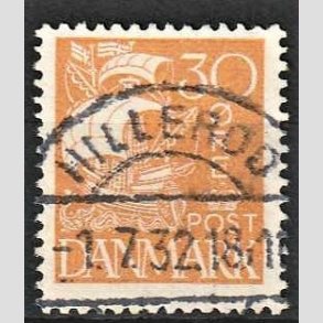 FRIM�RKER DANMARK | 1927 - AFA 172 - Karavel 30 �re gul - Lux Stemplet Hiller�d