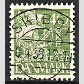 FRIMRKER DANMARK | 1933 - AFA 208 - Karavel 40 re grn Type I - Lux Stemplet Skibby