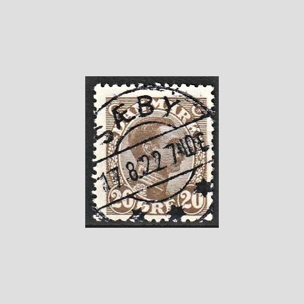 FRIMRKER DANMARK | 1921-22 - AFA 125 - Chr. X 20 re brun - Lux Stemplet