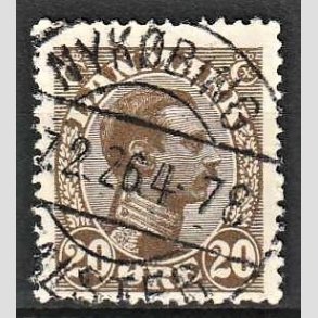 FRIMRKER DANMARK | 1921-22 - AFA 125 - Chr. X 20 re brun - Lux Stemplet