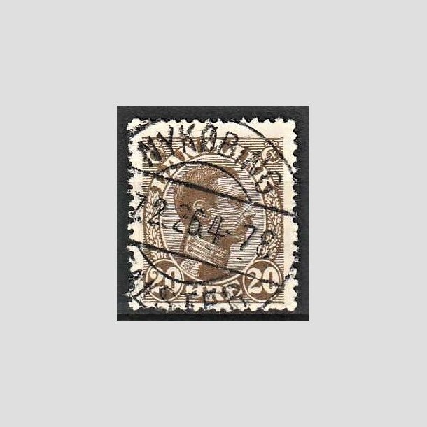 FRIMRKER DANMARK | 1921-22 - AFA 125 - Chr. X 20 re brun - Lux Stemplet