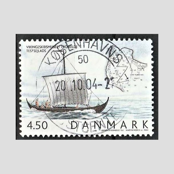 FRIMRKER DANMARK | 2004 - AFA 1400 - Vikingeskibsmuseet - 4,50 Kr. Testsejlads - Pragt Stemplet Kbenhavn