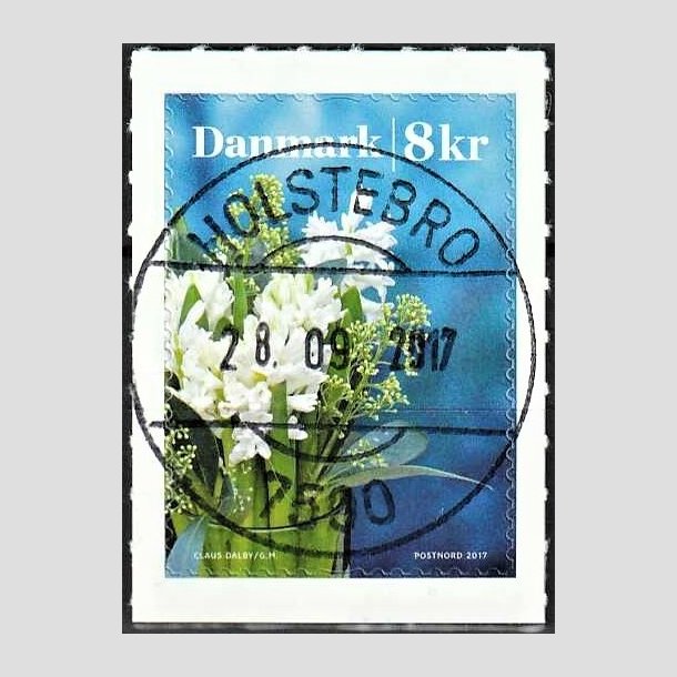FRIMRKER DANMARK | 2017 - AFA 1917 - Vinterblomster - 8,00 Kr. flerfarvet - Pragt Stemplet Holstebro