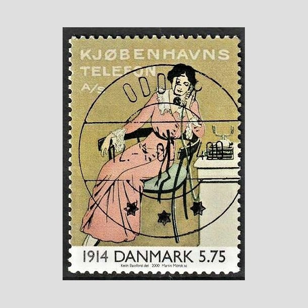 FRIMRKER DANMARK | 2000 - AFA 1238 - 1900-tallet serie 1 - 5,75 Kr. flerfarvet - Pragt Stemplet Odder