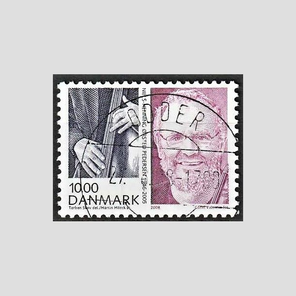 FRIMRKER DANMARK | 2008 - AFA 1553 - Store danskere 2. - 10,00 Kr. Niels H. . Pedersen - Pragt Stemplet Odder