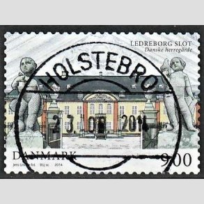 FRIM�RKER DANMARK | 2014 - AFA 1784 - Danske herreg�rde III - 9,00 Kr. Ledreborg slot - Pragt Stemplet