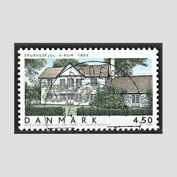 FRIMRKER DANMARK | 2004 - AFA 1378 - Danske boliger III. - 4,50 Kr. flerfarvet - Pragt Stemplet Odder