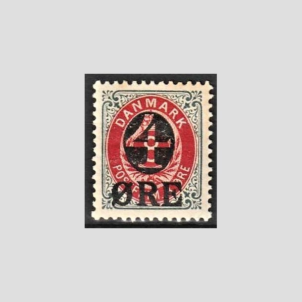 FRIMRKER DANMARK | 1904 - AFA 40B - 4/8 re gr/rd provisorier WM II - Postfrisk