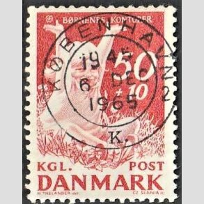 FRIMRKER DANMARK | 1965 - AFA 439F - Brnenes Kontor - 50 + 10 re rd - Lux Stemplet