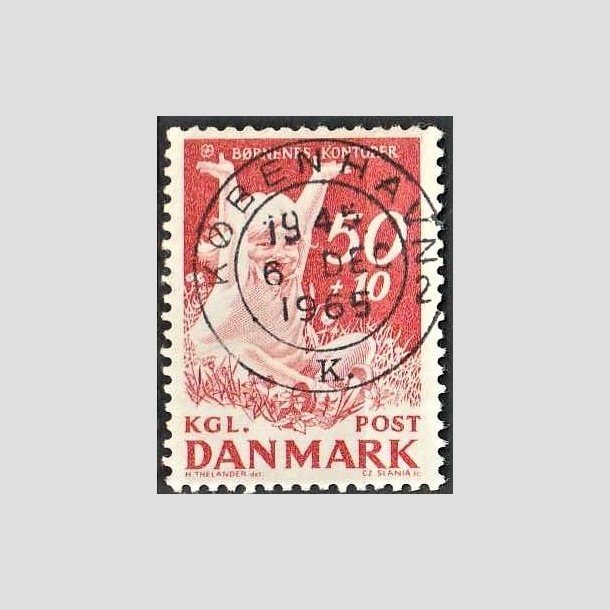 FRIMRKER DANMARK | 1965 - AFA 439F - Brnenes Kontor - 50 + 10 re rd - Lux Stemplet