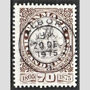 FRIM�RKER DANMARK | 1975 - AFA 594 - H.C Andersen - 70 �re brun/gr� - Pragt Stemplet