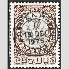 FRIM�RKER DANMARK | 1975 - AFA 594 - H.C Andersen - 70 �re brun/gr� - Pragt Stemplet