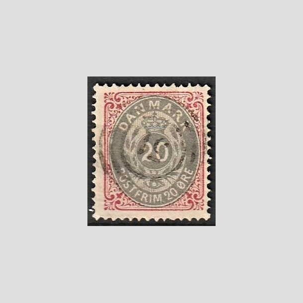 FRIMRKER DANMARK | 1875 - AFA 28y - 20 re rd/gr - Stemplet