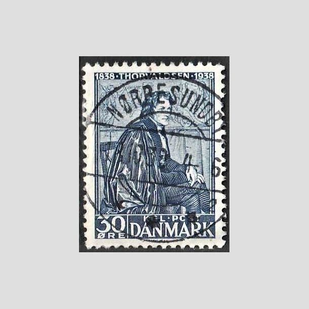 FRIMRKER DANMARK | 1938 - AFA 251 - Thorvaldsen 30 re bl - Lux Stemplet Nrresundby