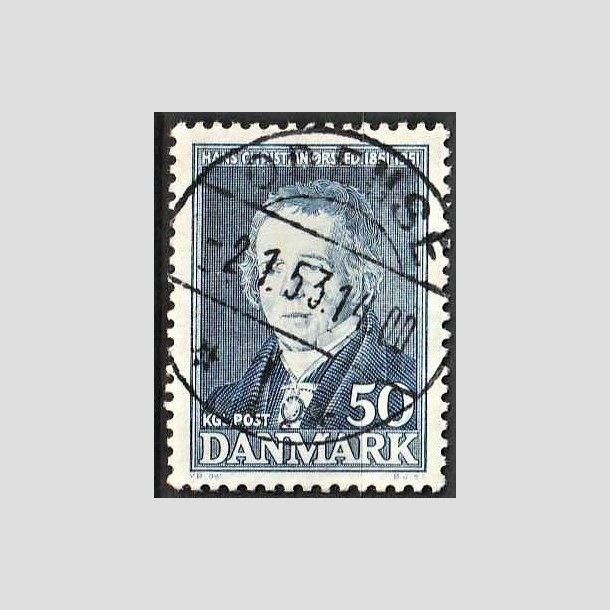 FRIMRKER DANMARK | 1951 - AFA 330 - Hans Christian rsted - 50 re bl - Lux Stemplet