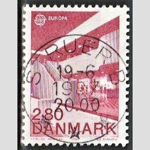 FRIM�RKER DANMARK | 1987 - AFA 882 - Europam�rker - 2,80 Kr. r�d - Pragt Stemplet Struer