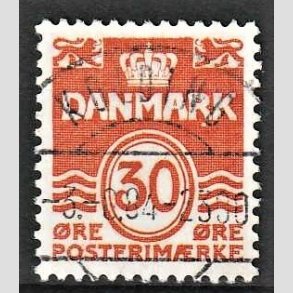 FRIM�RKER DANMARK | 1981 - AFA 741 - B�lgelinie - 30 �re orange - Pragt Stemplet