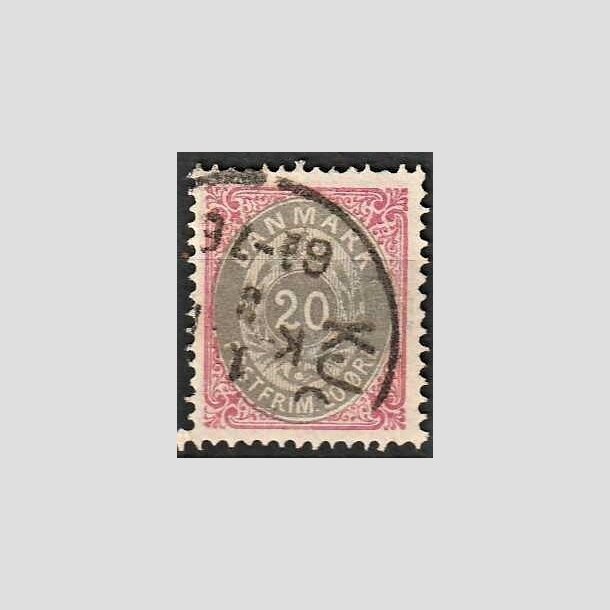 FRIMRKER DANMARK | 1875 - AFA 28 - 20 re rd/gr - Stemplet