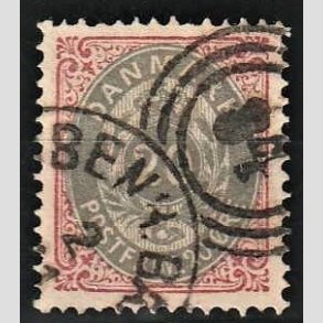 FRIM�RKER DANMARK | 1875 - AFA 28y - 20 �re r�d/gr� - Stemplet