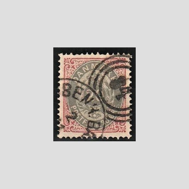 FRIMRKER DANMARK | 1875 - AFA 28y - 20 re rd/gr - Stemplet