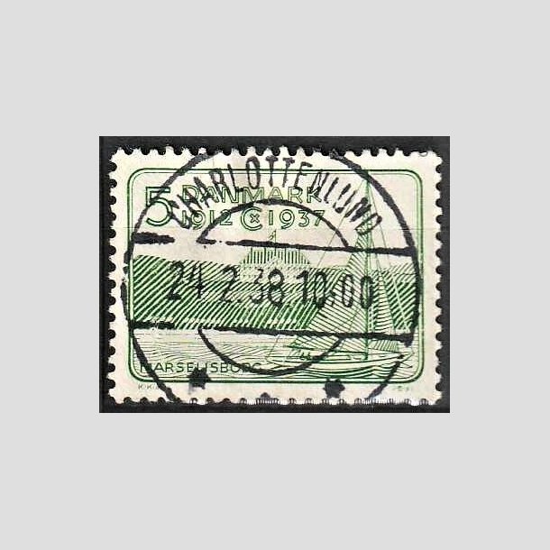 FRIMRKER DANMARK | 1937 - AFA 239 - Chr. X 25 re jubilum 5 re grn - Lux Stemplet Charlottenlund