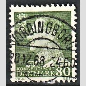 FRIMRKER DANMARK | 1967 - AFA 462F - Fr. IX 80 re grn - Lux Stemplet