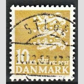 FRIMRKER DANMARK | 1976 - AFA 622 - Rigsvben 10 Kr. gul - Pragt Stemplet
