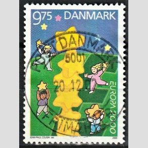 FRIMRKER DANMARK | 2000 - AFA 1256 - Europamrke - 9,75 Kr. flerfarvet - Pragt Stemplet