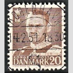 FRIMRKER DANMARK | 1950 - AFA 320 - Fr. IX 20 re brun - Lux Stemplet