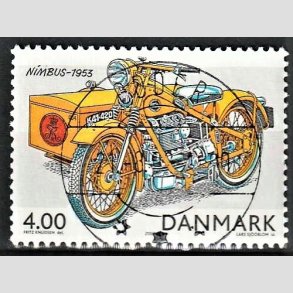 FRIM�RKER DANMARK | 2002 - AFA 1321 - Postk�ret�jer - 4,00 Kr. flerfarvet - Pragt Stemplet Odder