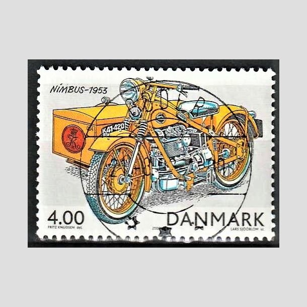FRIMRKER DANMARK | 2002 - AFA 1321 - Postkretjer - 4,00 Kr. flerfarvet - Pragt Stemplet Odder