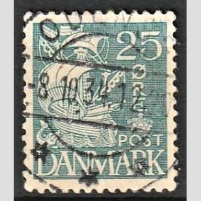 FRIM�RKER DANMARK | 1933 - AFA 205 - Karavel 25 �re bl� Type I - Lux Stemplet Odense